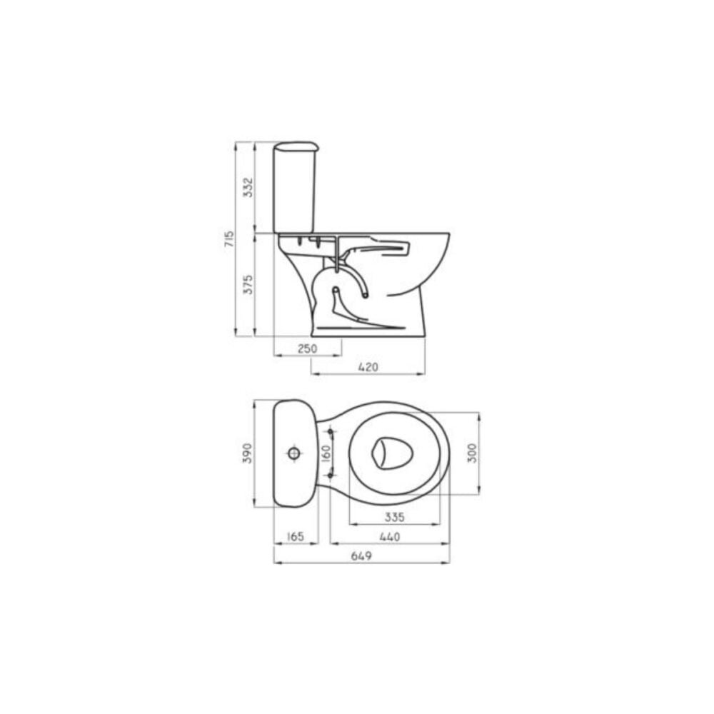 Inodoro Largo Andina Ferrum AND-IN-002-BL