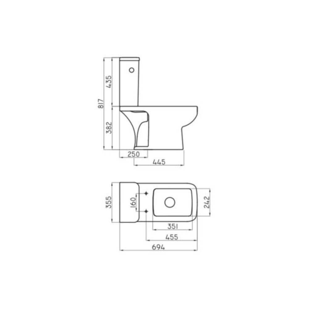 Inodoro Largo Trento Ferrum TRE-IN-004-BL