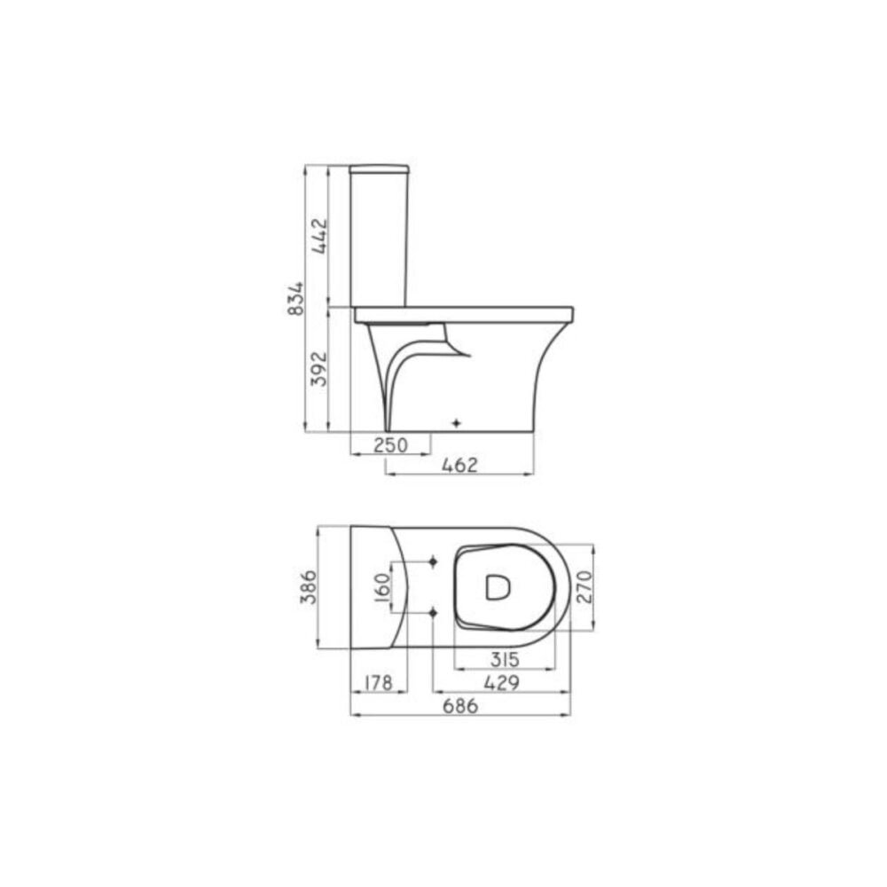 Inodoro Largo Varese Ferrum VSE-IN-004-BL