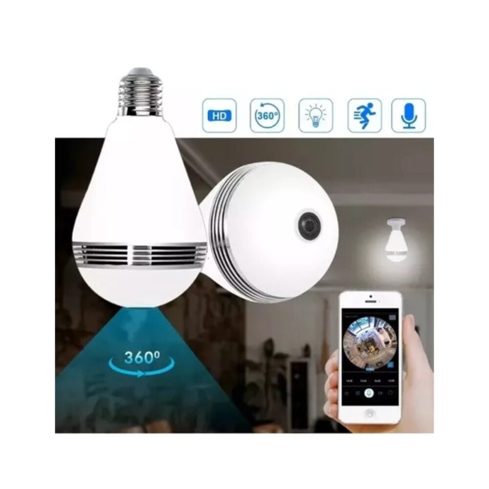 Cámara de Vigilancia Smart 360° Tipo Lámpara Led A60-S3FY